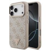 iPhone 18 Pro Max Guess 4G Strass Triangle Logo Gold Frame MagSafe Case