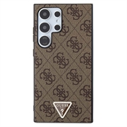 Samsung Galaxy S24 Ultra Guess 4G Triangle Logo Case - Brown