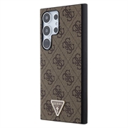 Samsung Galaxy S24 Ultra Guess 4G Triangle Logo Case - Brown