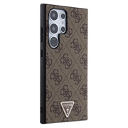 Samsung Galaxy S24 Ultra Guess 4G Triangle Logo Case - Brown