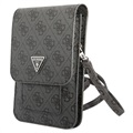 Guess 4G Triangle Logo Smartphone Shoulder Bag - Black