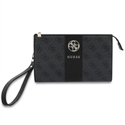 Guess 4G with Round 4G & Classic Logos Stripe Phone Bag - Black
