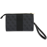 Guess 4G with Round 4G & Classic Logos Stripe Phone Bag - Black