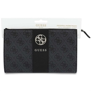 Guess 4G with Round 4G & Classic Logos Stripe Phone Bag - Black