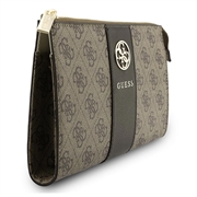 Guess 4G with Round 4G & Classic Logos Stripe Phone Bag - Brown