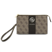 Guess 4G with Round 4G & Classic Logos Stripe Phone Bag - Brown