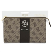 Guess 4G with Round 4G & Classic Logos Stripe Phone Bag - Brown