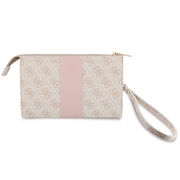 Guess 4G with Round 4G & Classic Logos Stripe Phone Bag - Pink