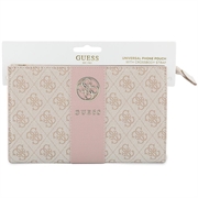 Guess 4G with Round 4G & Classic Logos Stripe Phone Bag - Pink
