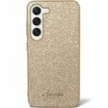 Samsung Galaxy S24+ Guess Glitter Flakes Metal Logo Hybrid Case