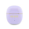 Guess Gold Line Glossy Classic Logo TWS Wireless Earphones - Purple