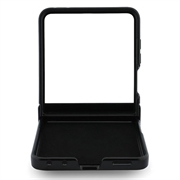 Samsung Galaxy Z Flip8 Guess Magnetic Ring Stand Grained Classic Logo Case - MagSafe Compatible - Beige