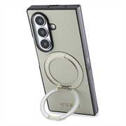 Samsung Galaxy Z Fold8 Ultra Guess Magnetic Ring Stand Grained Classic Logo Case - MagSafe Compatible - Beige