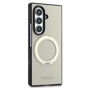 Samsung Galaxy Z Fold8 Ultra Guess Magnetic Ring Stand Grained Classic Logo Case - MagSafe Compatible - Beige