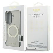 Samsung Galaxy Z Fold8 Ultra Guess Magnetic Ring Stand Grained Classic Logo Case - MagSafe Compatible - Beige