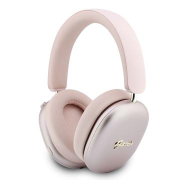Guess Metallic Finish Gold Script Logo ENC Wireless Headphones - Pink