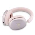 Guess Metallic Finish Gold Script Logo ENC Wireless Headphones - Pink