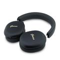 Guess Metallic Finish Gold Script Logo ENC Wireless Headphones - Black