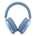 Guess Metallic Finish Gold Script Logo ENC Wireless Headphones - Light Blue