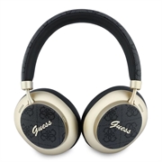 Guess PU 4G Gold Script Metal Logo ENC Wireless Earphones - Black