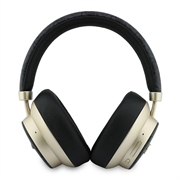 Guess PU 4G Gold Script Metal Logo ENC Wireless Earphones - Black