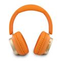 Guess Rectangle Metal Script Logo ENC Wireless Headphones - Orange