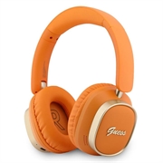 Guess Rectangle Metal Script Logo ENC Wireless Headphones - Orange