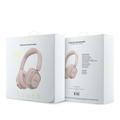 Guess Rectangle Metal Script Logo ENC Wireless Headphones - Pink