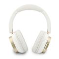 Guess Rectangle Metal Script Logo ENC Wireless Headphones - White