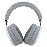 Guess Saffiano Triangle Logo Wireless Headphones - Silver