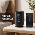 H1 Desktop Air Purifier with Negative Ion and HEPA Filter - Black