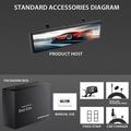 H109A Rearview Mirror Dash Cam 10.1" - 4K/1080p, WiFi, HDR Night Vision, Reverse Camera