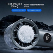H26 Portable Semiconductor Cooling Fan - 3000mAh, 100-level speed control - Grey
