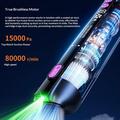 HK-V6 Cordless Car Vacuum Cleaner - 3-in-1 - Suction/Blowing/Inflating - 15000Pa - Black