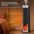HQ30-300B 2000W PTC Ceramic Tower Heater with 3D Flame Effect - Black