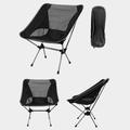 HS-334 Outdoor Camping Moon Chair - Black / Grey