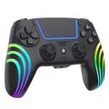 HS-PS5230 6-Axis Gyroscope RGB Wireless Game Controller for PlayStation 5/PC - Black