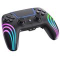 HS-PS5230 6-Axis Gyroscope RGB Wireless Game Controller for PlayStation 5/PC - Black