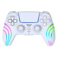 HS-PS5230 6-Axis Gyroscope RGB Wireless Game Controller for PlayStation 5/PC - White