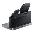 HT-568 3-in-1 Magnetic Wireless Charger with Alarm Clock & Desk Lamp - Black