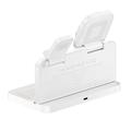 HT-568 3-in-1 Magnetic Wireless Charger with Alarm Clock & Desk Lamp - White