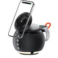 HT-571 5-in-1 Magnetic Wireless Charger with Bluetooth Speaker & Night Light - Black