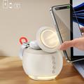 HT-571 5-in-1 Magnetic Wireless Charger with Bluetooth Speaker & Night Light - White