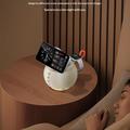 HT-571 5-in-1 Magnetic Wireless Charger with Bluetooth Speaker & Night Light - White
