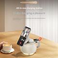 HT-571 5-in-1 Magnetic Wireless Charger with Bluetooth Speaker & Night Light - White