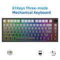 HXSJ X81 81-Key Tri-Mode Mechanical Keyboard - Black