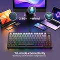 HXSJ X81 81-Key Tri-Mode Mechanical Keyboard - Black