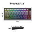 HXSJ X81 81-Key Tri-Mode Mechanical Keyboard - Black