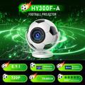 HY300F Football Shape Portable Projector - WiFi 6, Android 14 - White / Black