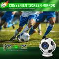 HY300F Football Shape Portable Projector - WiFi 6, Android 14 - White / Black